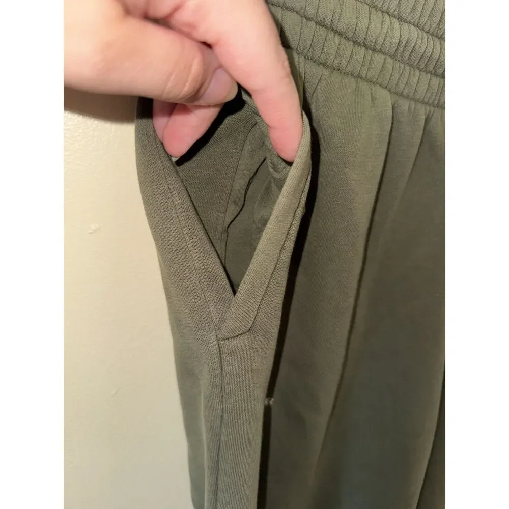 Under Armour Men's Fleece Jogger Sweatpants Medium Olive Green Cotton Blend